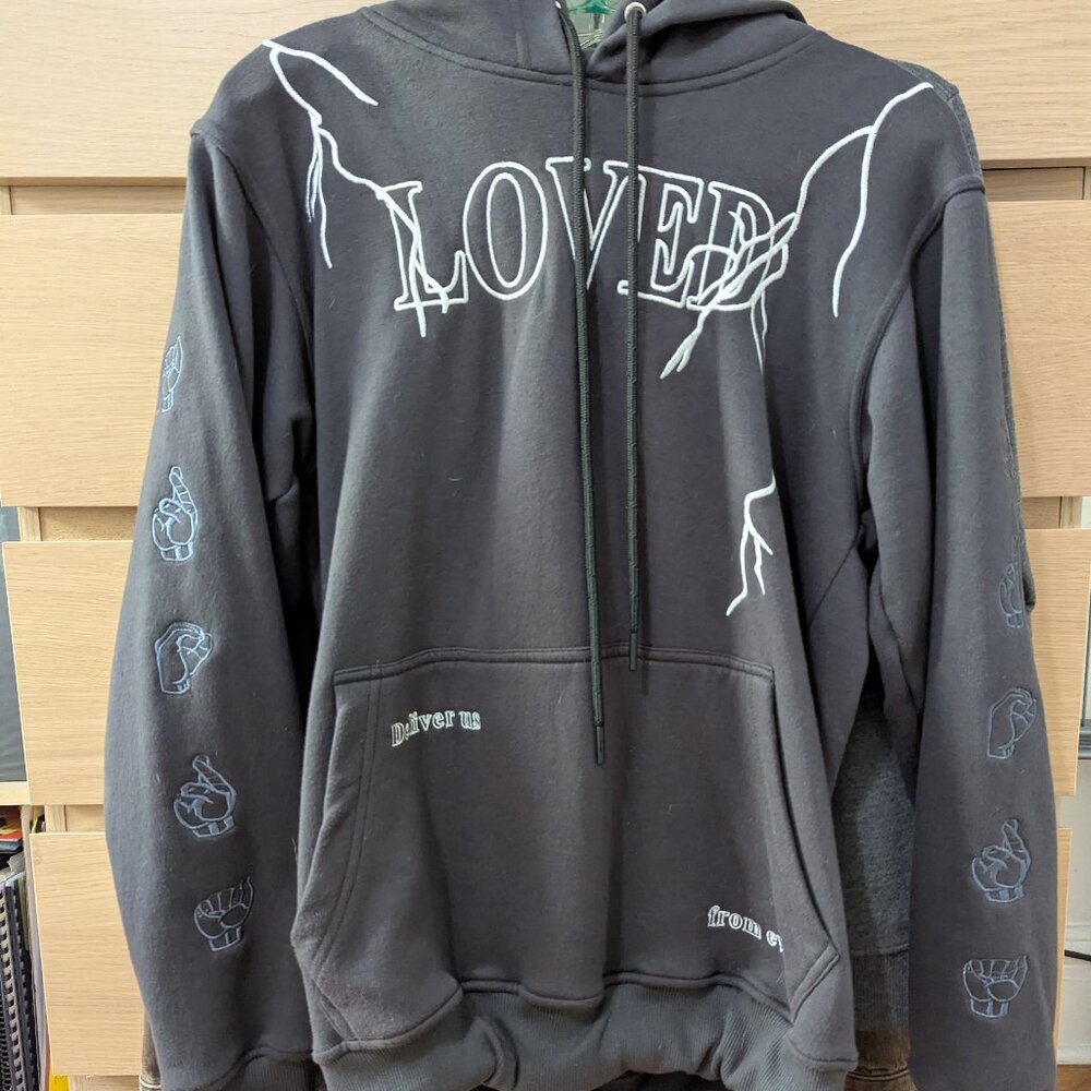 Arora Loved Hoodie very warm double hood with straps embroidered